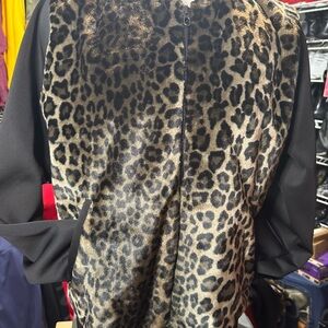 Topman faux leopard fur Jacket size Large